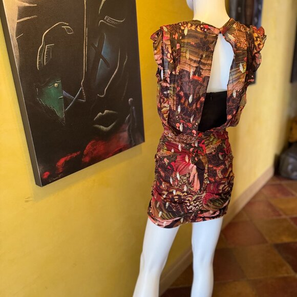 NWT! AllSaints 'Hali Gene' Ruffle Sleeve Midi Dress - Size US 2 - Picture 4 of 16